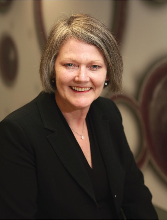 Head and shoulders of Professor Sue Thomas, Chief Executive
Officer, wearing a black jacket.