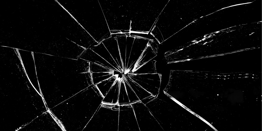 a photograph of a smashed glass