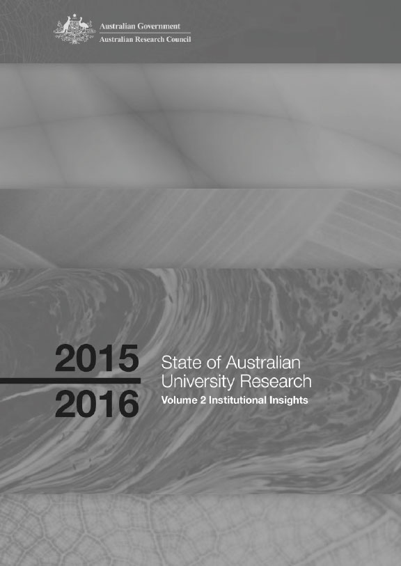 Black and white image of the front cover of Volume 2 of the ERA Report 2015-16.