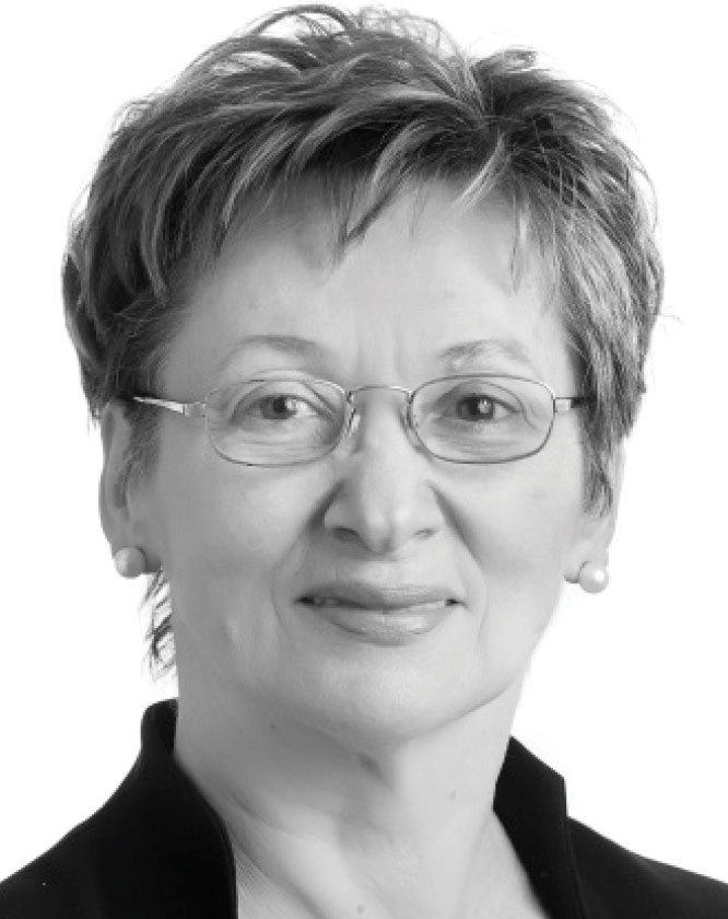 Black and white photograph of Professor Branka Vuceti.