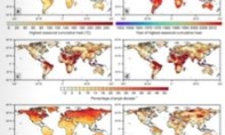 Global maps of cumulative heat statistics